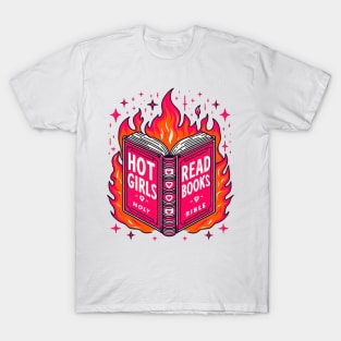 Girlie Hot Girls Read Books T-Shirt